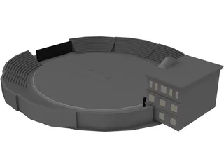 Cricket Ground 3D Model preview