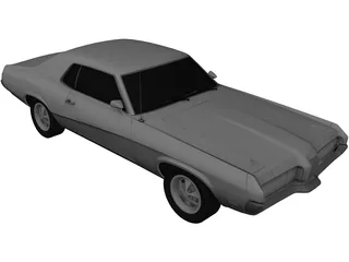 Mercury Cougar Eliminator (1970) 3D Model preview
