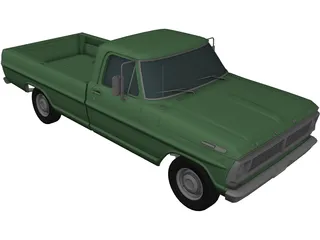 Ford F-100 (1970) 3D Model preview