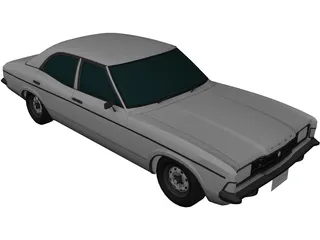 Ford Cortina MK III 2000E (1976) 3D Model preview