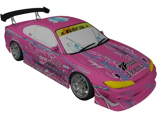 Nissan Silvia S15 Yashio Factory Drift 3D Model preview
