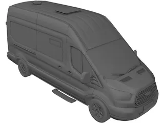 Ford Transit Hightop (2018) 3D Model preview