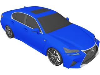 Lexus GS-F (2019) 3D Model preview