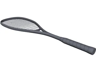 Squash Racket Dunlop 3D Model preview