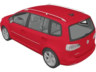 Volkswagen Touran (2011) 3D Model preview