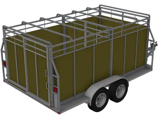 Stock Trailer 3D Model preview