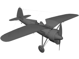 PZL P11 3D Model preview