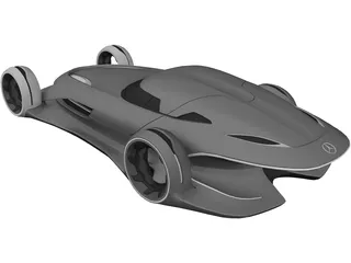 Mercedes-Benz Silver Arrow 3D Model preview