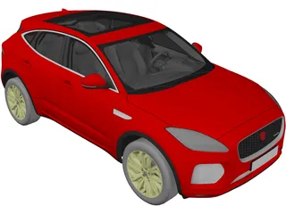 Jaguar E-Pace (2018) 3D Model preview