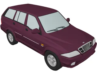 Daewoo Musso 3D Model preview