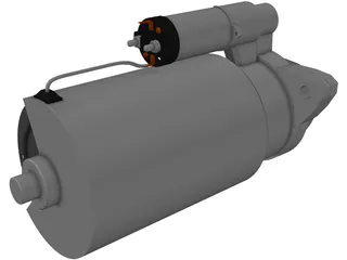 Starting Motor Cutway 3D Model preview