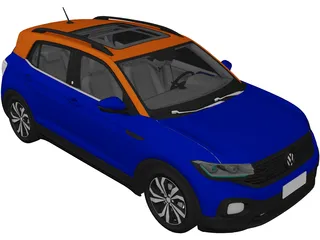 Volkswagen T-Cross (2019) 3D Model preview