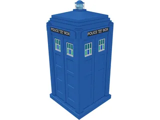 British Police Call Box 3D Model preview