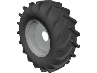 Tractor Wheel 710-70 R38 - MB10 3D Model preview