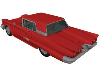 Ford Thunderbird (1958) 3D Model preview