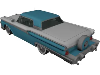 Ford Galaxie 500 (1958) 3D Model preview