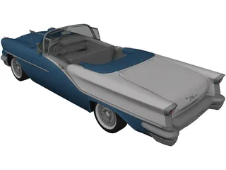 Oldsmobile Starfire 98 Convertible (1957) 3D Model preview