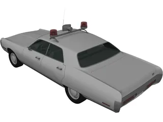 Plymouth Fury Police (1967) 3D Model preview