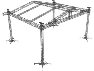 Eurotruss ST Groundsuport 3D Model preview