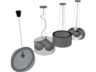 Ceiling Light Collection 3D Model preview