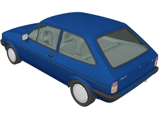 Ford Fiesta (1983) 3D Model preview