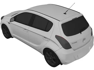 Hyundai i20 3D Model preview