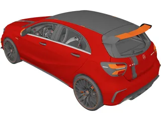 Mercedes-Benz A45 AMG Carbon Edition (2017) 3D Model preview