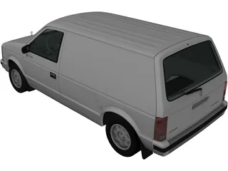 Dodge Mini Ram Van (1984) 3D Model preview