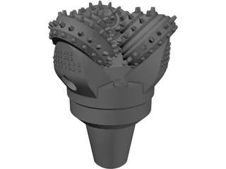 Tricone Drill Bit 3D Model preview
