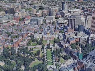 Boston City, MA, USA (2019) 3D Model preview
