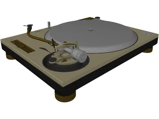 Technics SL-1200MK2 Turntable 3D Model preview