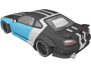 Nissan Silvia S15 Rocket Bunny 3D Model preview