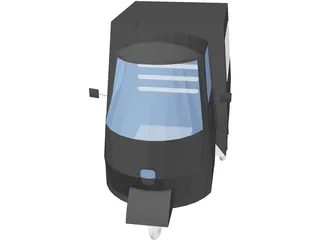 Piaggio Ape 50 Coffee Truck 3D Model preview