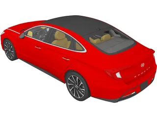 Hyundai Sonata (2020) 3D Model preview