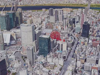 Osaka City, Japan (2019) 3D Model preview