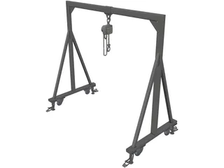 Manual Crane 3D Model preview