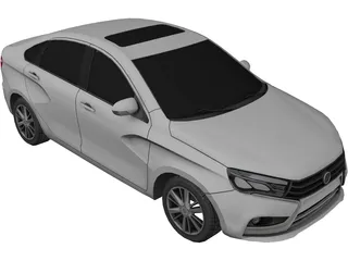 Lada Vesta 3D Model preview