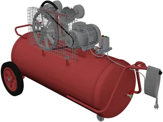 Air Compressor 3D Model preview