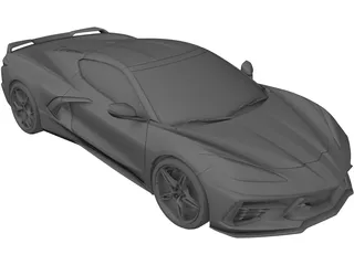 Chevrolet Corvette C8 (2019) 3D Model preview