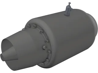 Jet Engine 18kg Force 3D Model preview