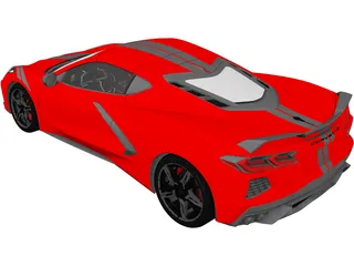 Chevrolet Corvette C8 Stingray Z51 (2020) 3D Model preview