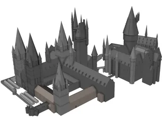Hogwarts 3D Model preview
