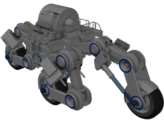 Futuristic Trike 3D Model preview