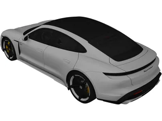 Porsche Taycan Turbo S (2020) 3D Model preview
