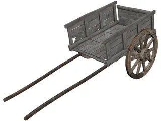 Horse Cart 3D Model preview