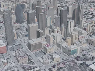 Dallas City, TX, USA (2019) 3D Model preview