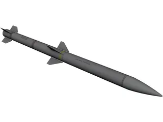 AIM120D Missile 3D Model preview