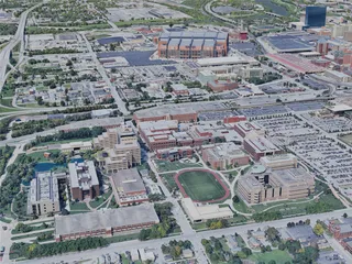 Indianapolis City, IN, USA (2019) 3D Model preview