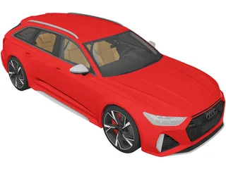 Audi RS6 Avant (2020) 3D Model preview