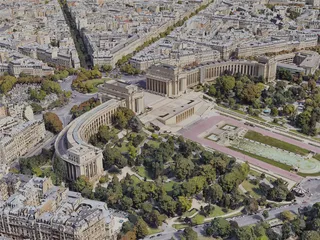 Paris City Center, France (2019) 3D Model preview